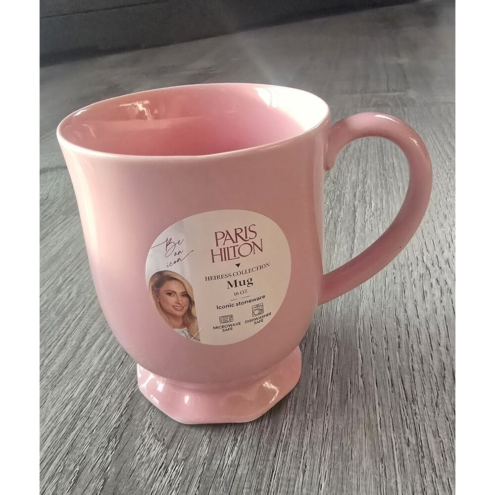 Paris Hilton Pink Footed Mug ~ NWT